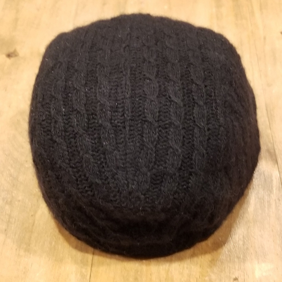 Supreme Hat Size S/M Black Panel Cable Knit Made USA Vintage Stretch Fit - Picture 3 of 8